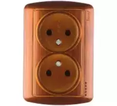 MIRA 701 0505 128 Розетка сдв.б/з керамика. махагон