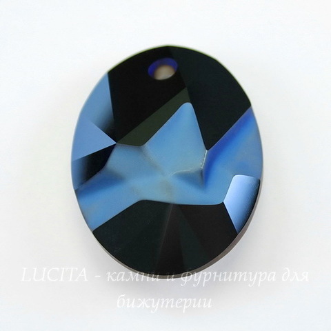 6911 Подвеска Сваровски Kaputt Oval Crystal Metallic Blue (36 мм)