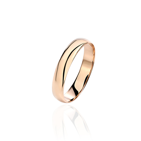 Обручальное кольцо с из красного золота 585 пробы JA-O-1О010014