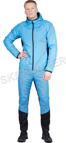 Премиальный Тёплый Костюм Nordski Hybrid Warm Light Blue