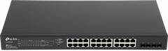 TP-Link SG2428P, JetStream™ 28-портовый гигабитный Smart коммутатор с 24 портами PoE+, 24 гигабитных порта PoE+, 4 гигабитных SFP-слота, 802.3at/af, бюджет PoE — 250 Вт, стальной корпус 1U 19