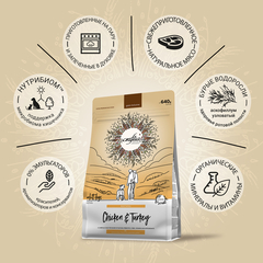 CRAFTIA HARMONA сухой корм для взрослых собак средних и крупных пород из курицы и индейки 640 г