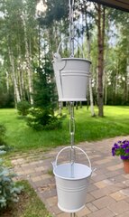 Дождевая цепь «Ведра на цепи», Белые RAL9010