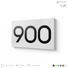 Номер на дверь 900, табличка на дверь для офиса, квартиры, кабинета, аудитории, склада, белая 120х70 мм, Айдентика Технолоджи