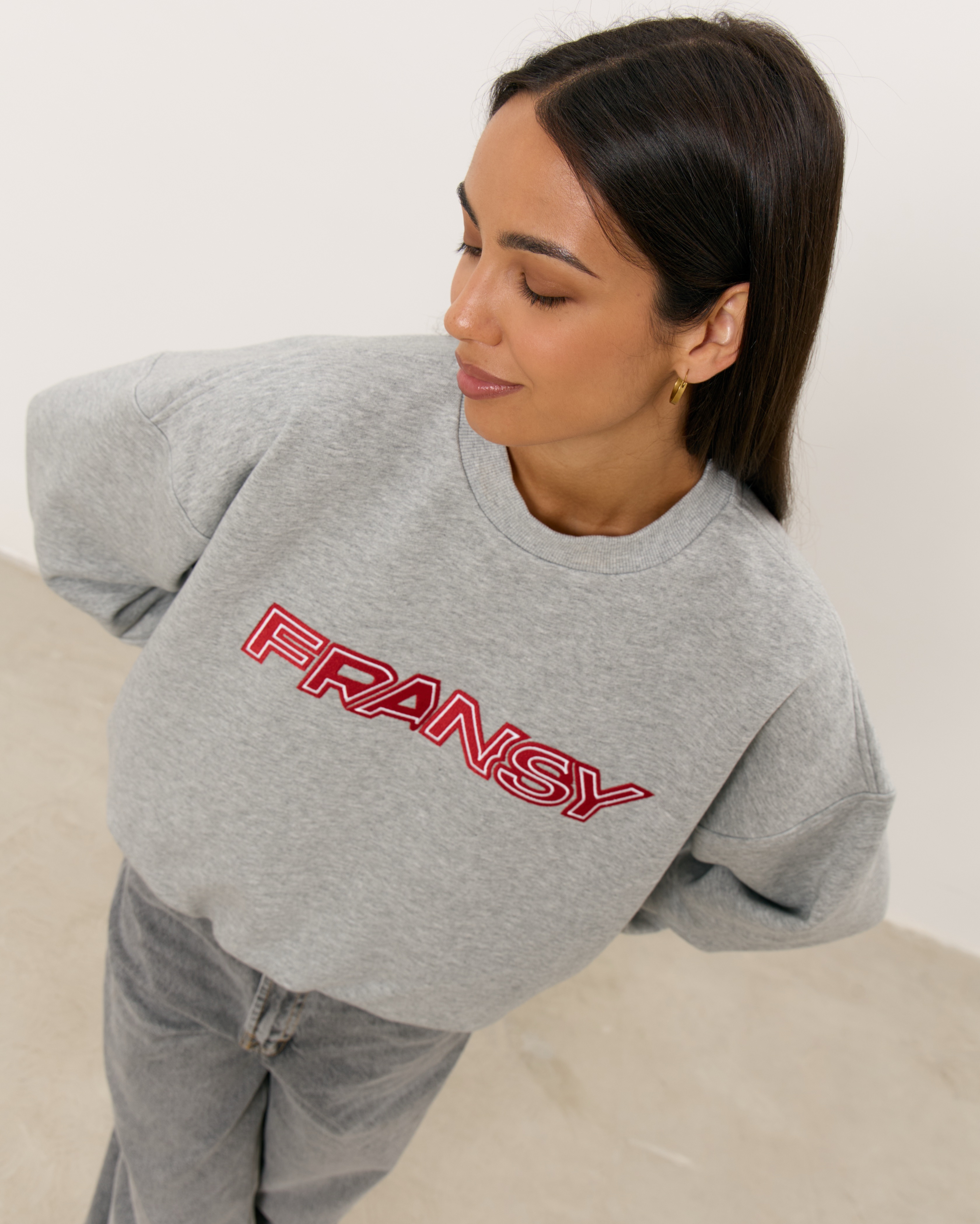 Свитшот FRANSY, серый меланж