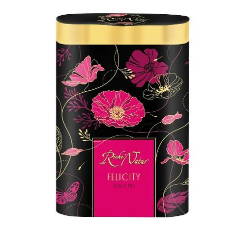 Чай черный Felicity с цукатами ананаса и клубники Riche Natur ж/б 100гр