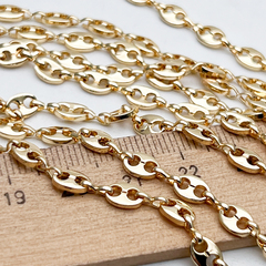 Цепочка, цвет золото, размер звена 6,5*4,5 мм, цена за отрезок 50 см