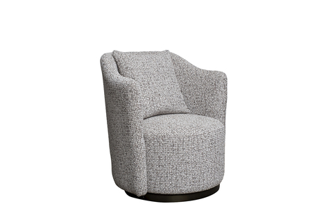 Кресло вращающееся шенилл 70х77х80см Garda Decor Verona серое