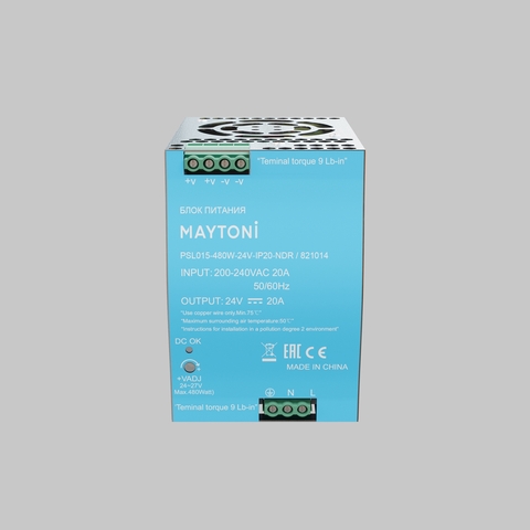 Блок питания Maytoni PSL015 24В 480Вт IP20 821014