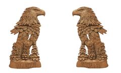 Силиконовый молд Орел на скале левый и правый . Набор 2 молда