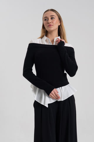 Джемпер с рубашкой J-Clair