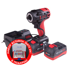 MIGHTY SEVEN (DS-201AP) Аккумуляторный шуруповерт 18 В, 4 предмета, кейс, в комплекте набор бит