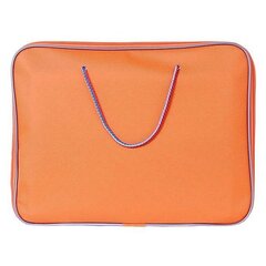 
          Папка с ручками 1 отделение, А3, КАНЦБУРГ, текстиль, ручка шнурок, круговая молния, "Творчество", оранжевый