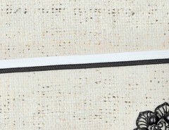 Кант, ш. 1 см/кант 5 мм, белый с черным