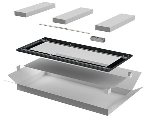 ITK LINEA N Дверь стеклянная 800мм шкафа 28U чер.