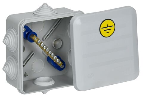 Коробка КУП КМ41361 100х100х50мм IP44 6 вв. (7035) IEK