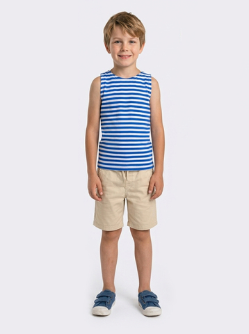 Тельняшка-майка детская х/б голубая