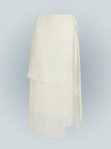 Юбка из жатого тенселя на завязках Ripple / Волна