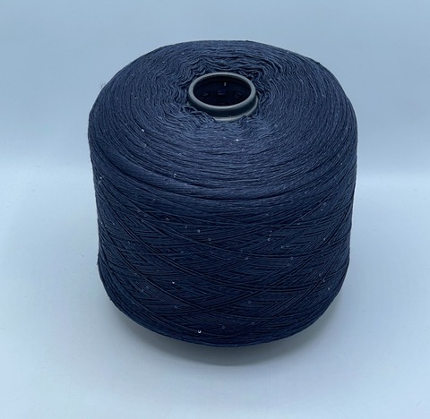 Бобинная пряжа, Merino Pailletes, 450м, 80% Меринос, 20% Полиэстер(пайетка), Ночное небо+пайетка. 39464