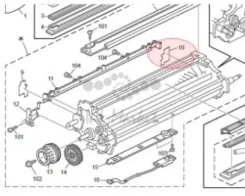 Задняя герметизирующая прокладка фотобарабана Ricoh D0623100