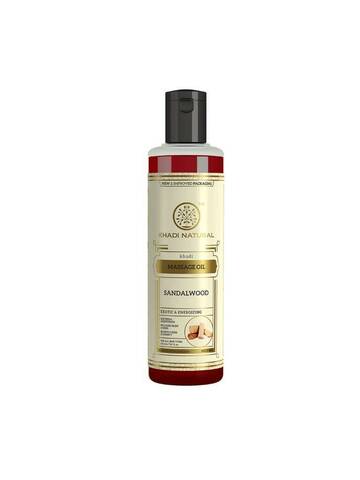 Khadi Massage Oil SANDALWOOD, Khadi Natural (Кхади Массажное масло САНДАЛОВОЕ ДЕРЕВО, Кхади Нэчрл), 210 мл.