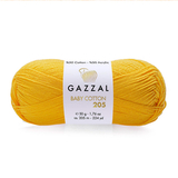 Пряжа Gazzal Baby Cotton 205 цвет 527 желток