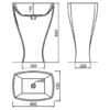 JZL006 01 00/ JZ13bi*1 Artceram JAZZ Livingtec раковина отдельно стоящая с сифоном, 60х48х85см, цвет белый глянцевый В АМ ГРУПП НА СКЛАДЕ 1ШТ БРАКОВАННАЯ