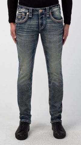 Rock Revival | Джинсы мужские CYPRESS A204 ALT STRAIGHT RP3529A204 зауженные перед