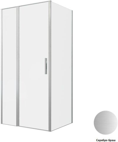 Allen Brau Priority 3.31029.BA + 3.31044.BA Душевой уголок, 100x90, цвет: нержавеющая сталь