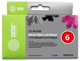 Картридж струйный Cactus CS-BCI6M пурпурный (12мл) для Canon S800, S820, S900, S9000, i550, i560, i860, i865, i905D, i950S, i960x, i965, i990, i9100, i9950, JX500, MP750, MP760, iP600D, iP3000, iP600D, iP8500, BJC-8200