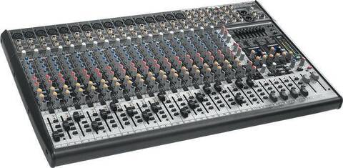 BEHRINGER SX2442FX микшер, 16 моновходов, 4 стерео, 4 AUX-шины, 4 подгруппы, 2 процессора эффектов