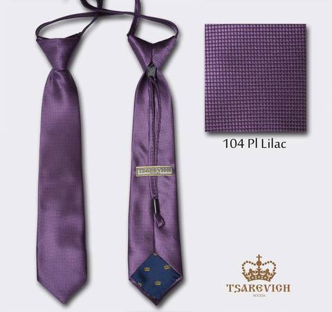 Лиловый галстук в микроклетку TSAREVICH