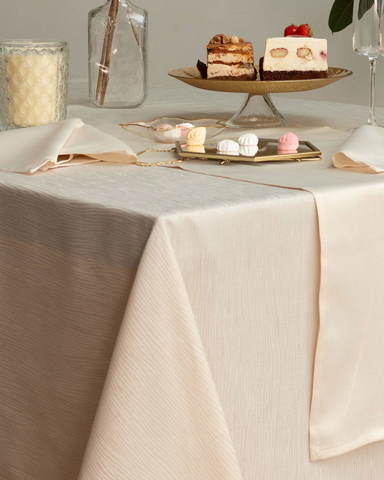 Скатерть круглая 160 Sofi De MarkO Джинни бежевая