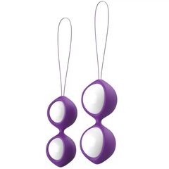 Фиолетово-белые вагинальные шарики Bfit Classic - 