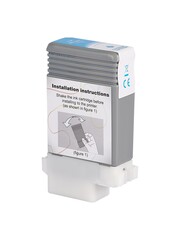 Струйный картридж Sakura 2886C001 ( PFI-120 C) для Canon imagePROGRAF TM-200/TM-205/TM-300/TM-305, пигментный тип чернил, голубой, 130 мл.