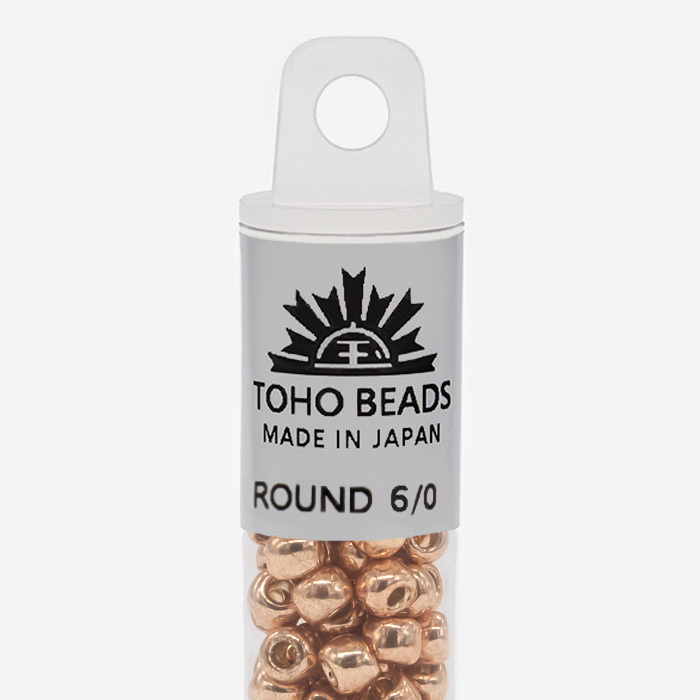 Японский бисер TOHO Round 6/0 (№PF551), непрозрачный глянцевый с металлическим блеском
