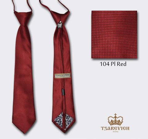 Галстук красный в микроклетку TSAREVICH