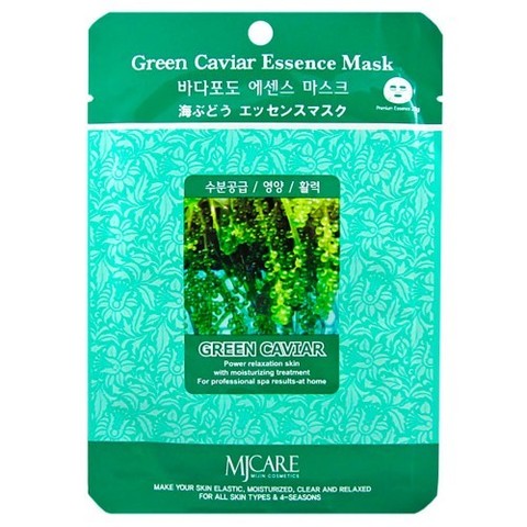 Mijin Маска тканевая морской виноград Green Caviar Essence Mask