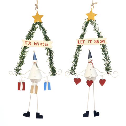 НАБОР НОВОГОДНИХ ИГРУШЕК TREE SNOWMEN 2 ШТ