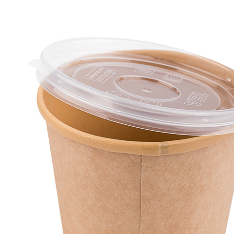 Упаковка - стакан с крышкой 520 мл, Крафт