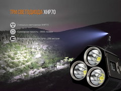 Купить недорого фонарь светодиодный Fenix TK72R CREE XHP70, 9000 лм, аккумулятор