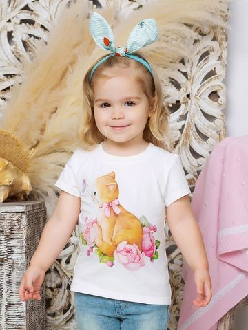 Футболка "Кошечка в пионах"