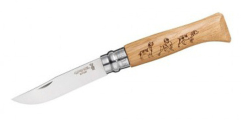 Нож складной перочинный Opinel Animalia Собака 8VRI, 190 mm, дерево (001622)