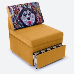 Кресло-кровать "Миник" Dream Yellow, купон "Хаски"