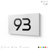Табличка с номером 93 на дверь квартиры, для офиса, кабинета, аудитории, склада, белая 120х70 мм, Айдентика Технолоджи
