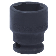 KING TONY (353519M) Головка торцевая ударная шестигранная 3/8", 19 мм