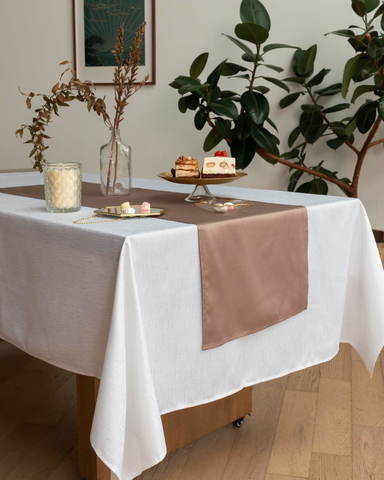 Скатерть круглая 160 Sofi De MarkO Джинни белая