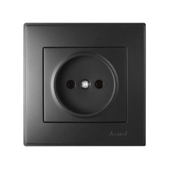 LESYA 705 4242 121 Розетка б/з керам. черн. бархат матовый вставкой (10шт)120шт