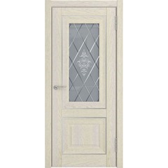 Купить Межкомнатная дверь экошпон Legend ЛУ-61 дуб айвори остеклённая