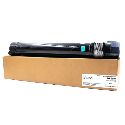 Тонер-картридж e-Line 006R01402 для Xerox WC 7425, WC7435 (Голубой, 15000 стр.)